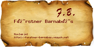 Fürstner Barnabás névjegykártya