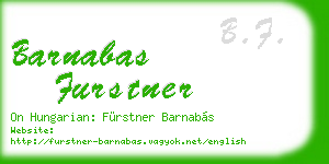 barnabas furstner business card