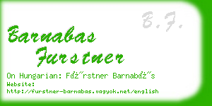 barnabas furstner business card